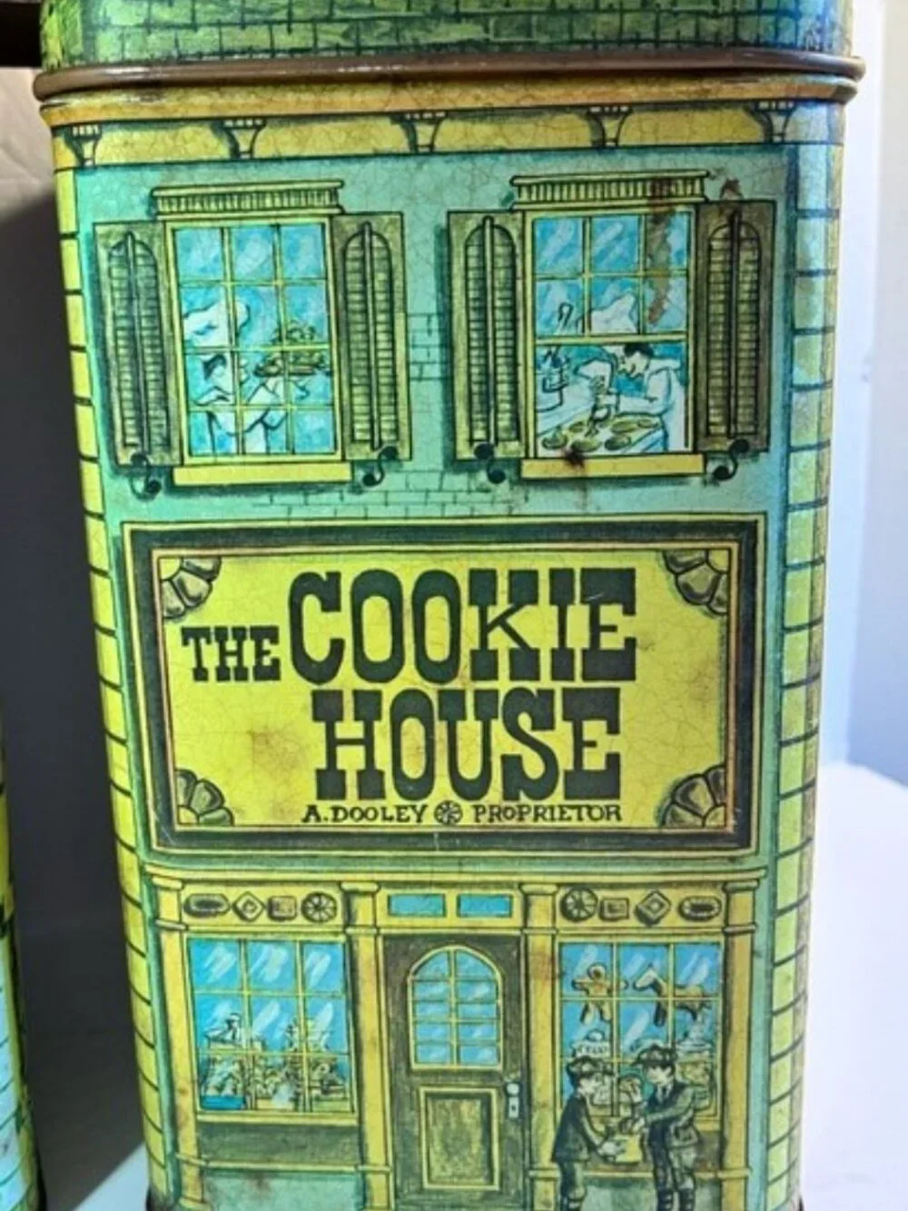 Vintage 5-Piece Kitchen Tin Set – Bread, Coffee, Sugar, Flour & Cookies